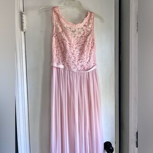 David’s bridal bridesmaid dress blush size 2